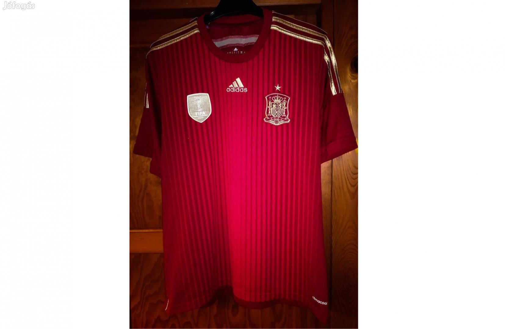 Spanyol válogatott bordó eredeti adidas VB címeres mez (L)