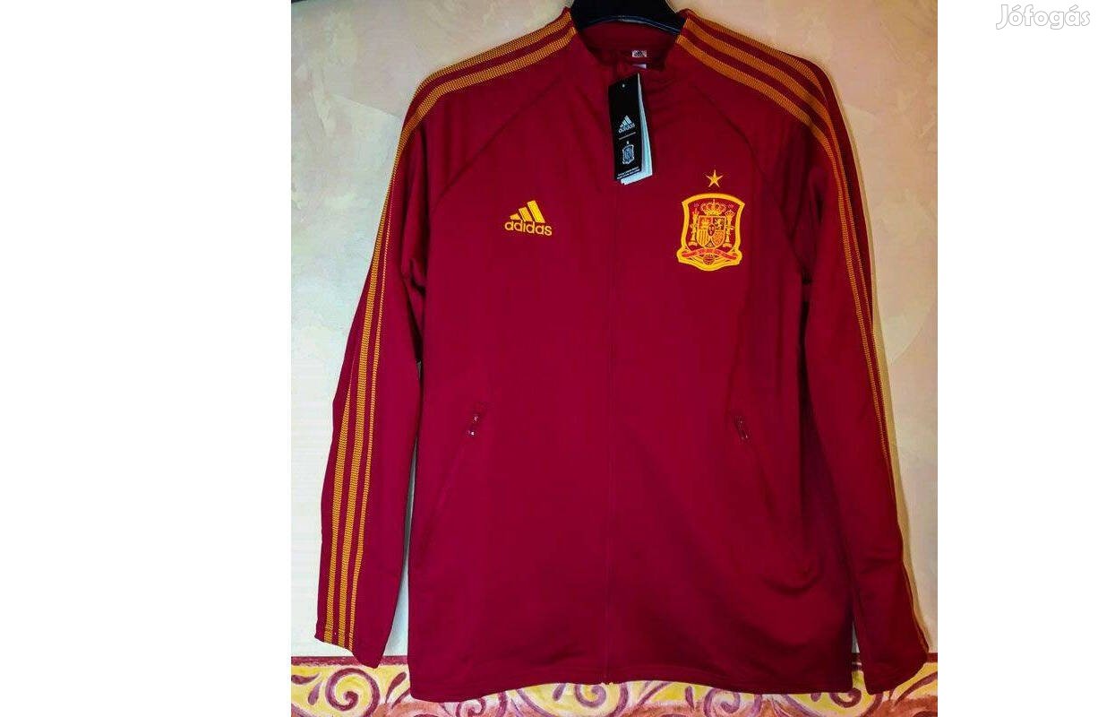 Spanyol válogatott bordó eredeti adidas cipzáras felső (M, XL)