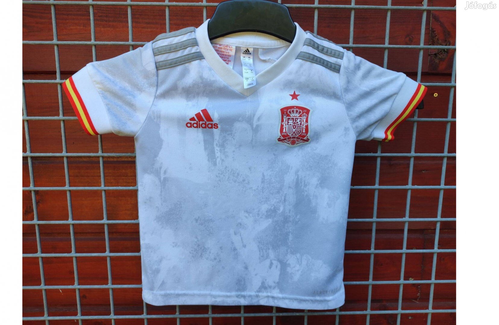 Spanyol válogatott eredeti adidas fehér gyerek mez (104)