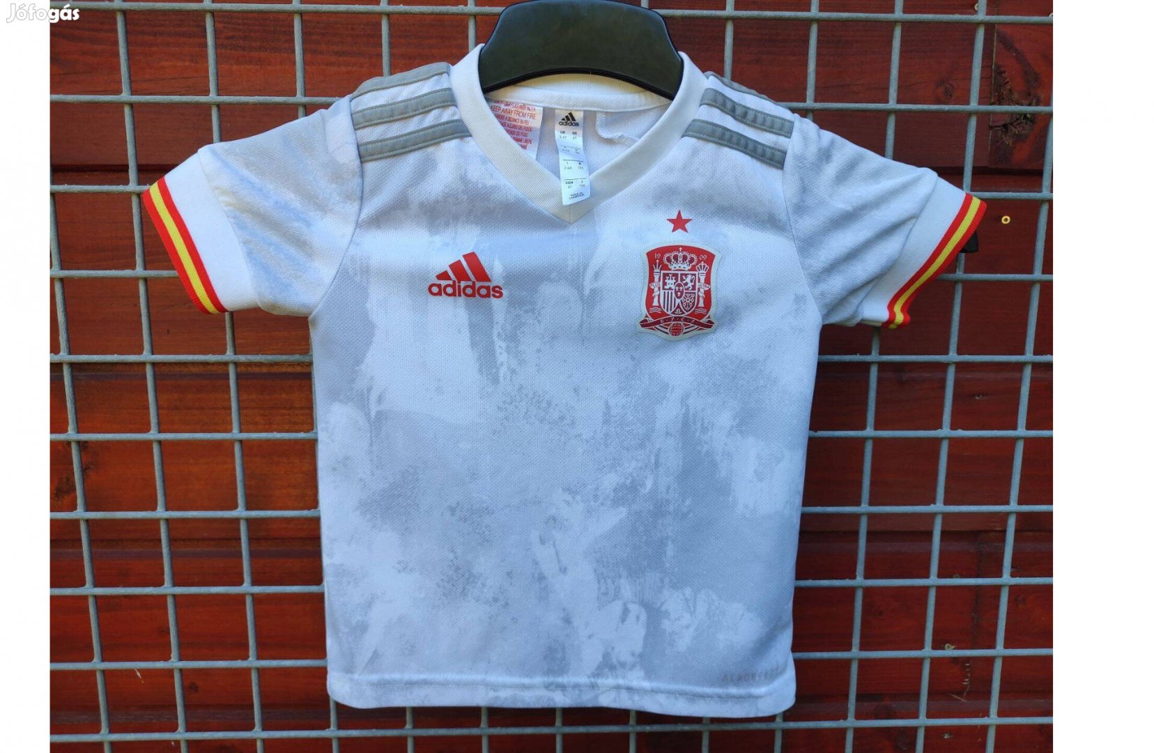 Spanyol válogatott eredeti adidas fehér gyerek mez (104)