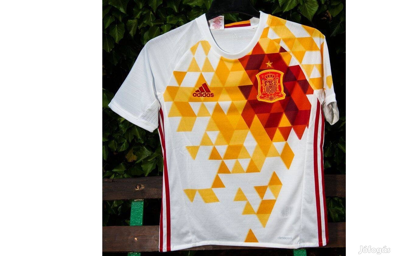 Spanyol válogatott eredeti adidas gyerek fehér-narancssárga focimez