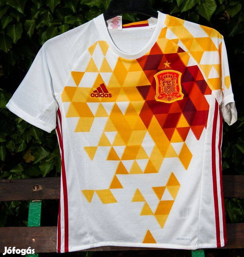 Spanyol válogatott eredeti adidas gyerek fehér-narancssárga focimez