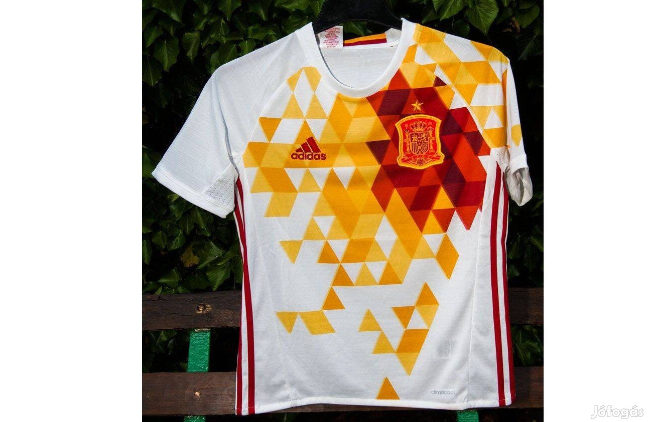Spanyol válogatott eredeti adidas gyerek fehér-narancssárga focimez