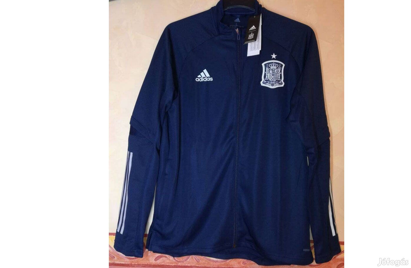 Spanyol válogatott eredeti adidas sötétkék cipzáras felső (L, XL)