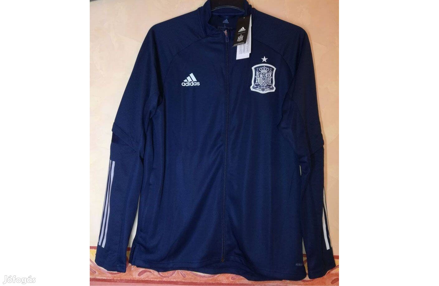 Spanyol válogatott eredeti adidas sötétkék cipzáras felső (L, XL)