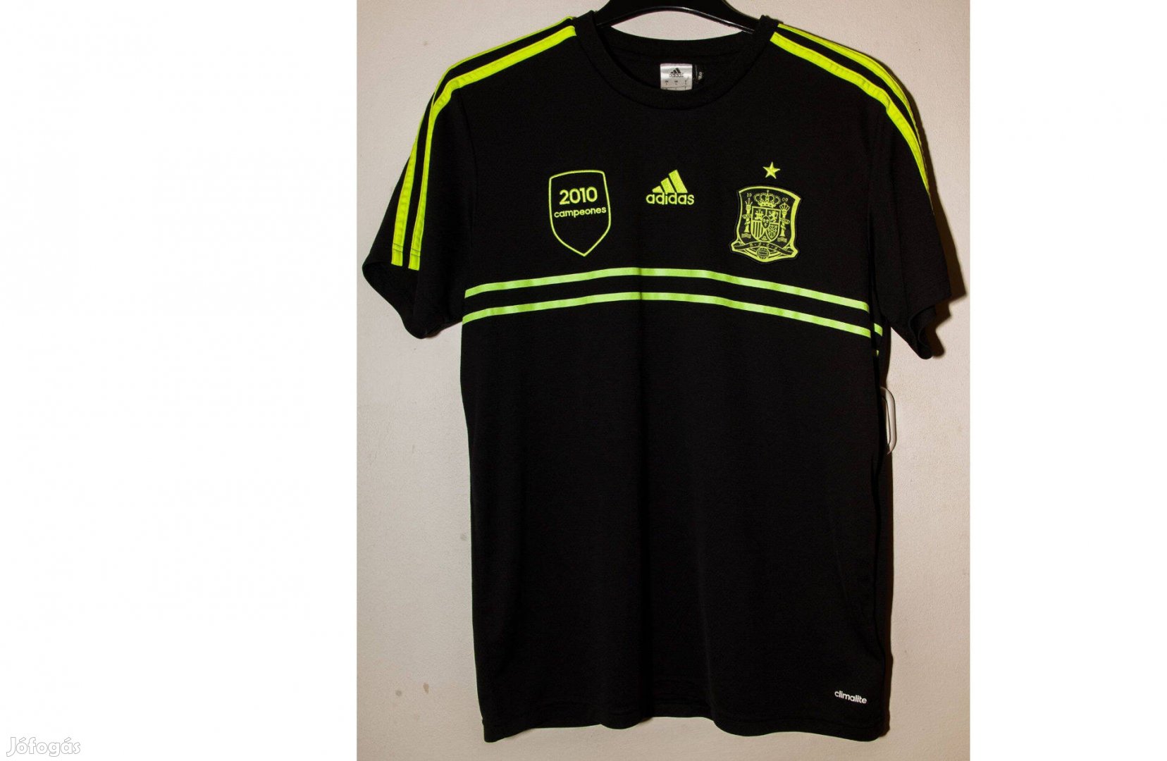 Spanyol válogatott fekete eredeti adidas VB címeres mez