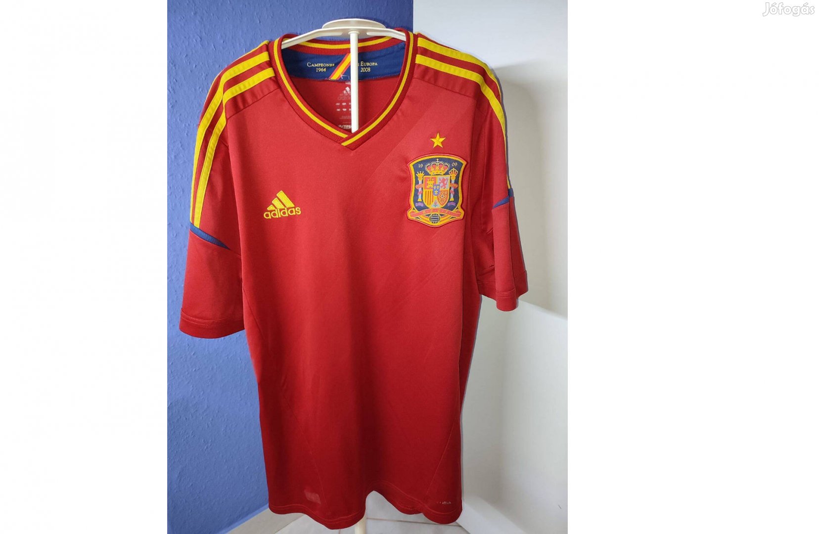 Spanyol válogatott piros eredeti adidas 2012-es mez (L)