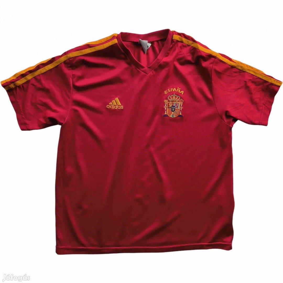 Spanyolország 2004-06 Adidas hazai foci mez gyerek M-es