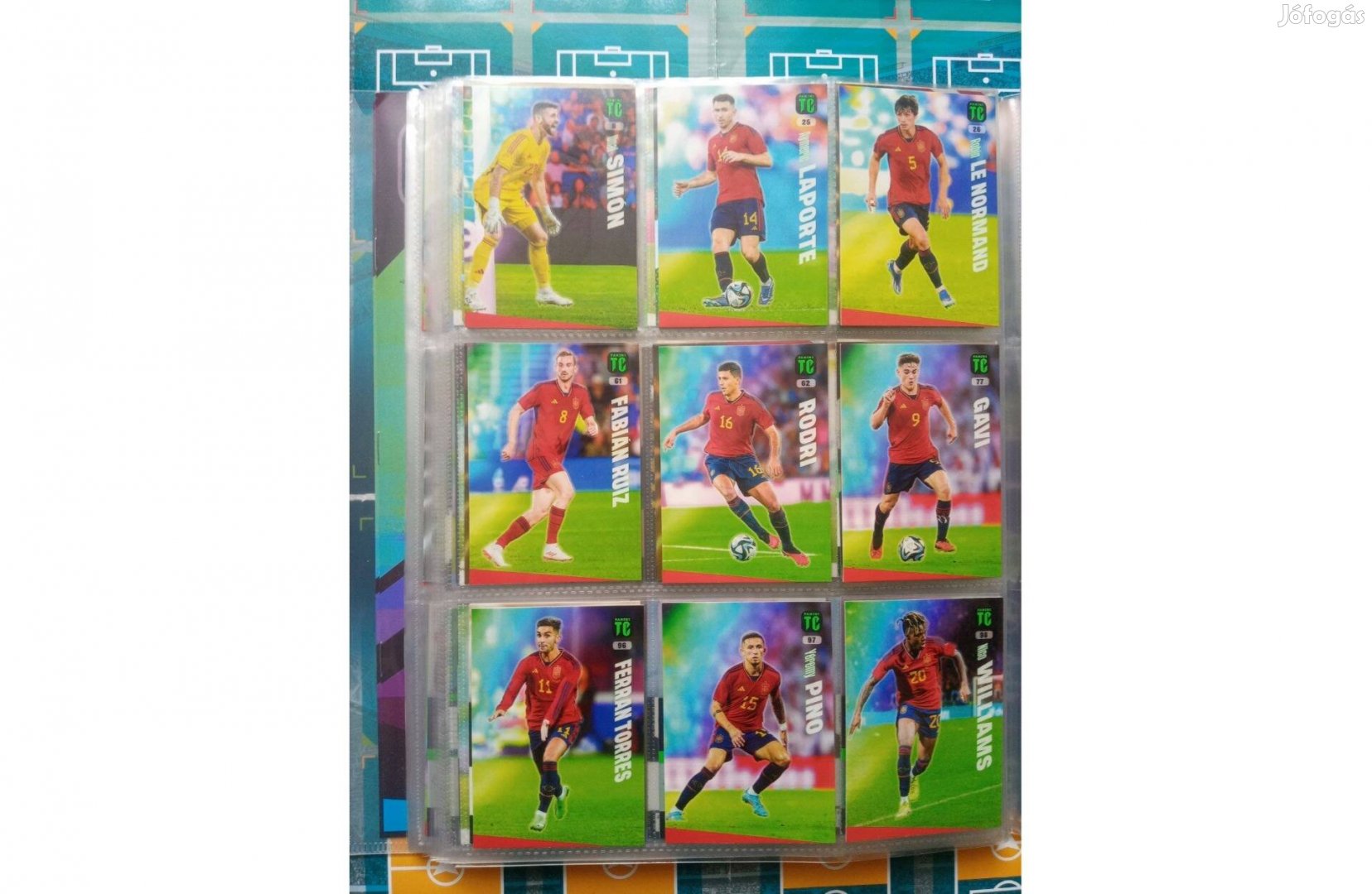 Spanyolország teljes szett Panini Top Class 2024 kártya