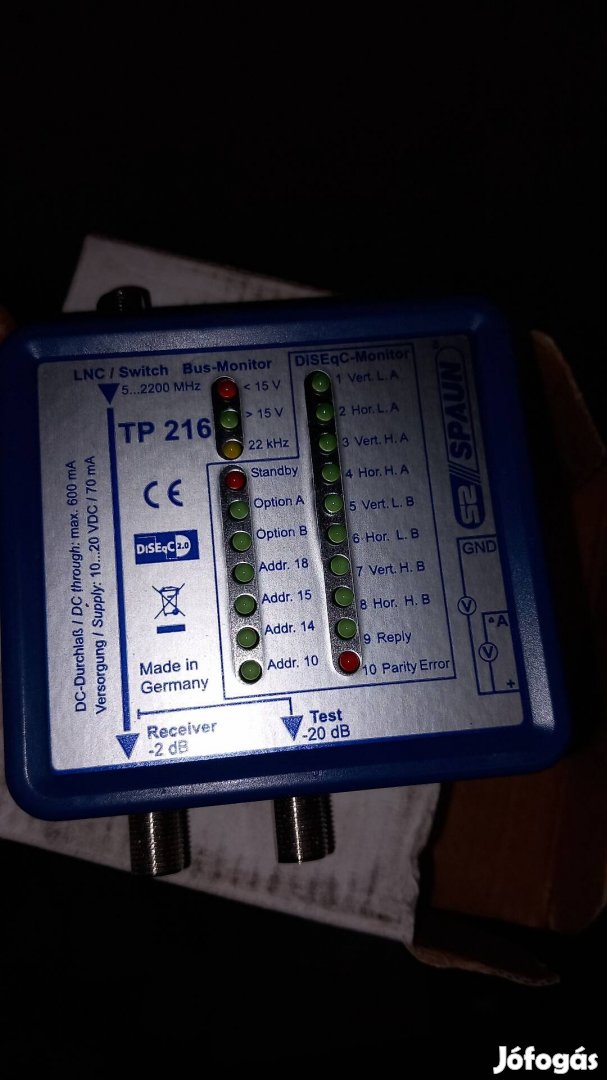 Spaun TP 216 műhold beallító eszköz