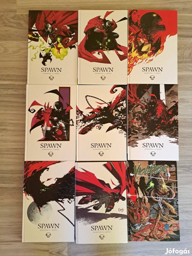 Spawn Kezdetek 1-8. + Violátor HC képregény kötetek