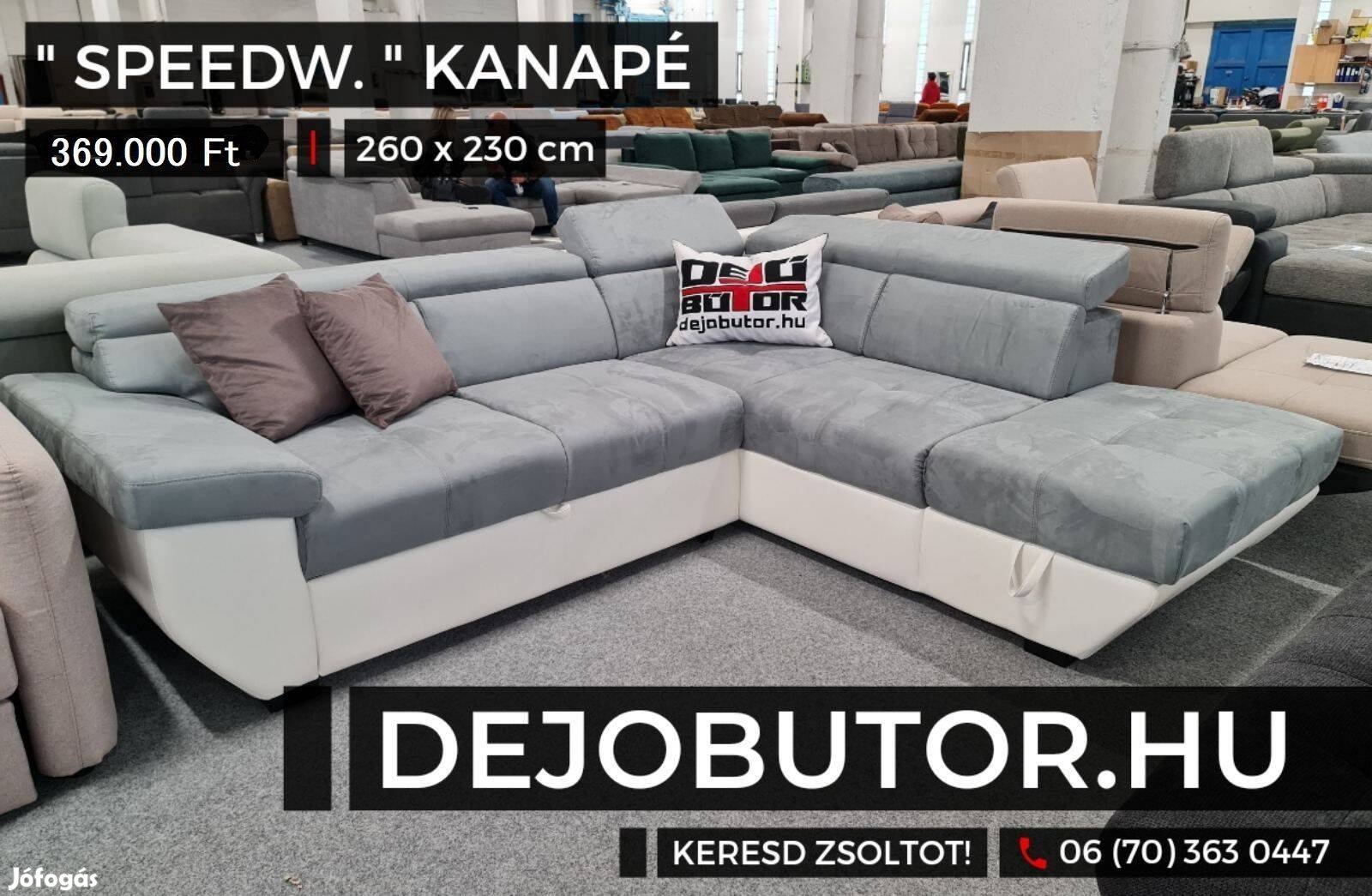Speedway sarok gray kanapé ülőgarnitúra 260x230 cm ágyazható bútor