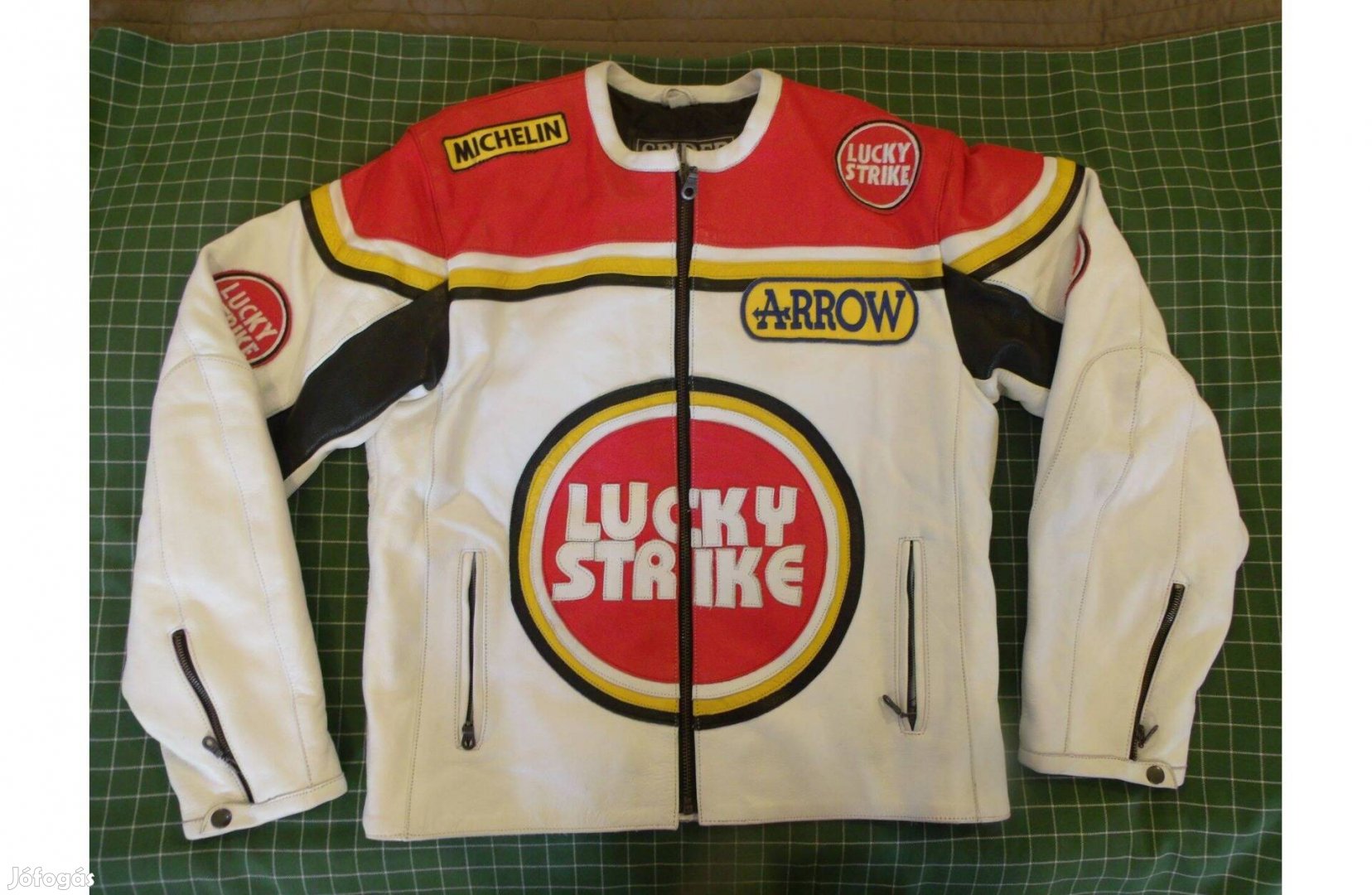 Spider Lucky Strike protektorozható motoros bőrdzseki, XL,