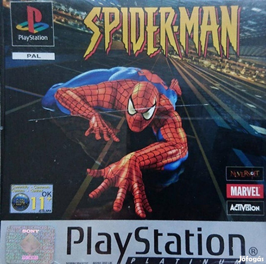 Spider-Man, Platinum Ed., Mint PS1 játék