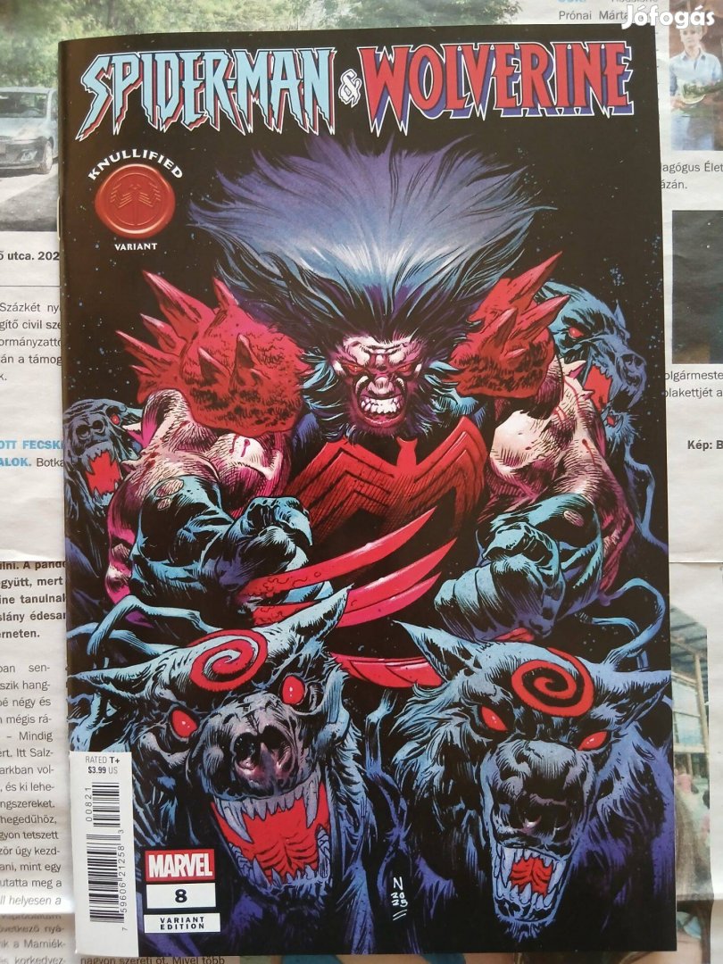 Spider-Man and Wolverine Marvel képregény 8B. száma eladó!