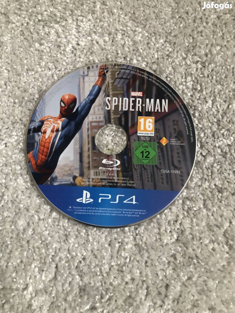 Spider-man PS4 játék