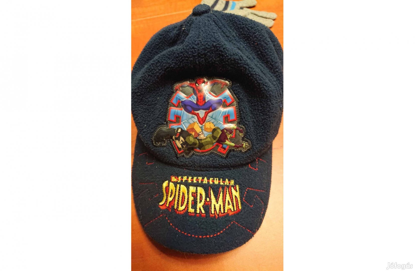 Spiderman polár fülvédős meleg sapka - 54 cm-es kobakra