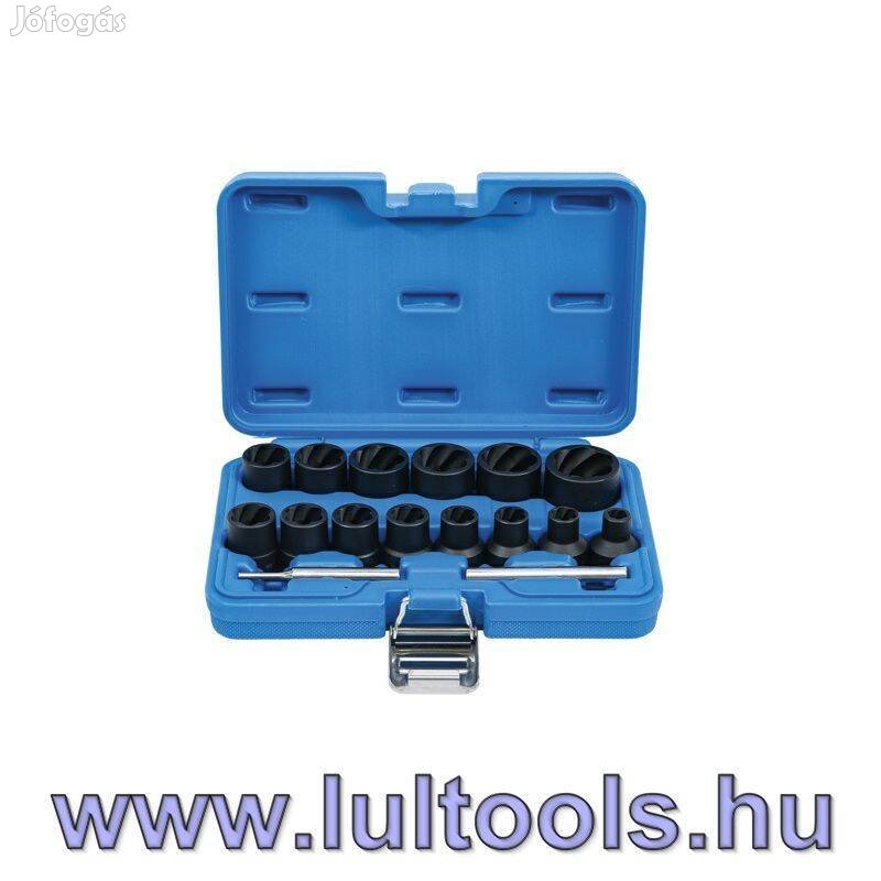 Spirálbites dugókulcskészlet / csavarkiszedő 8-27mm BGS