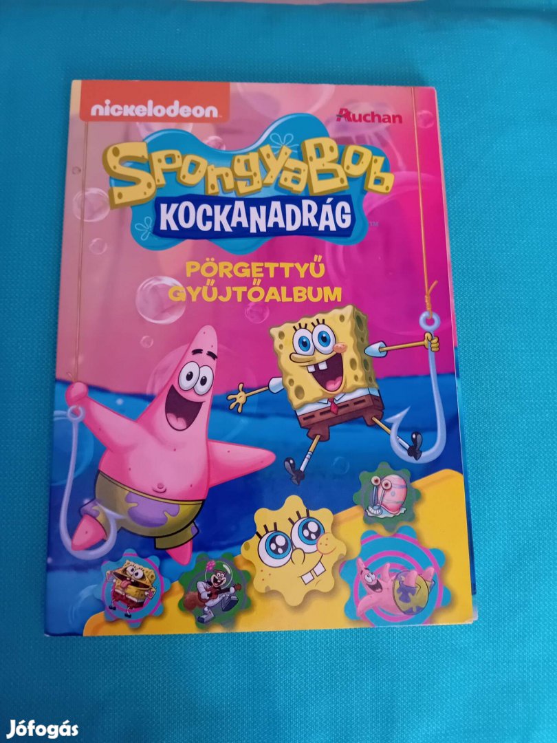 Spongyabob Kockanadrág pörgettyű gyűjtőalbum ( teljes )