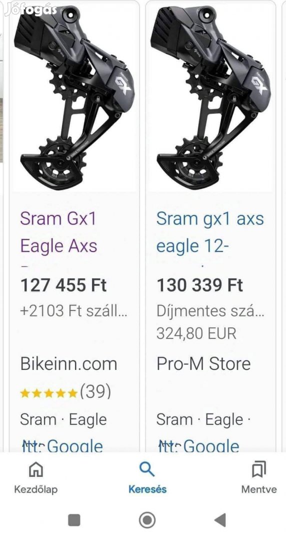 Sram Gx elektromos váltó 