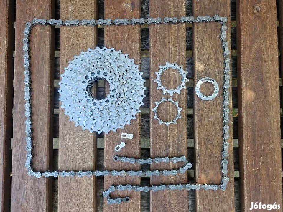 Sram PG 970 lánckerék sor és Shimano Deore lánc