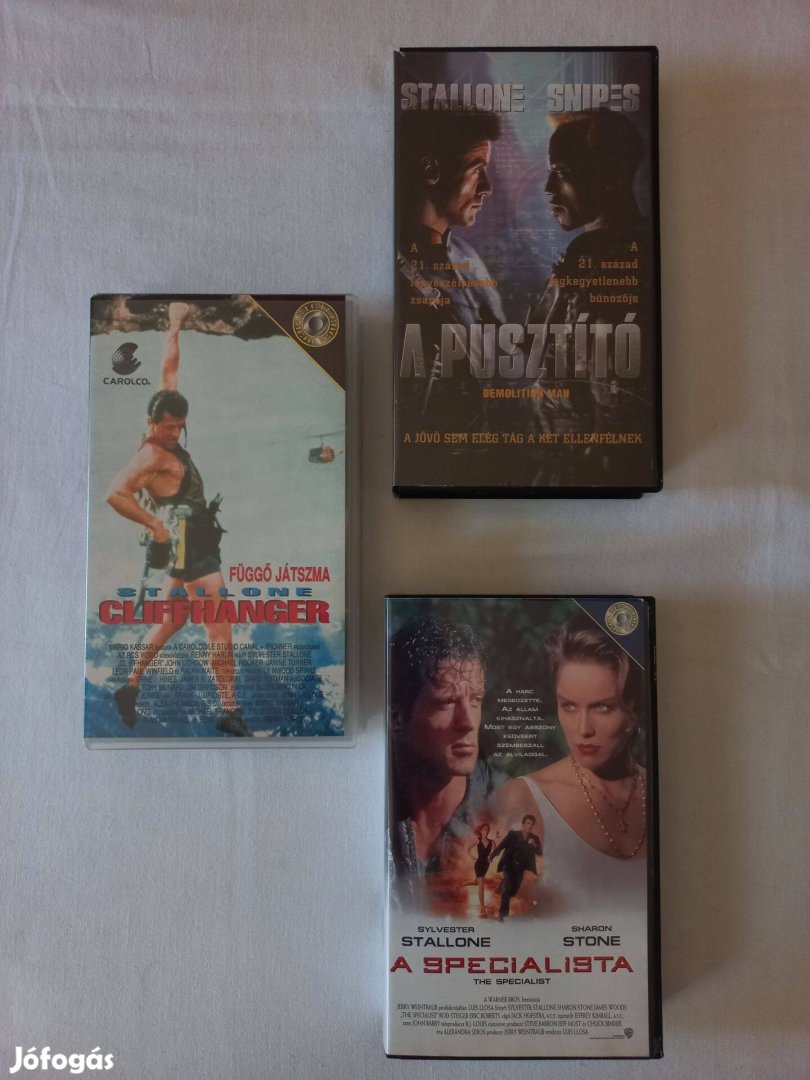 Stallone filmek VHS kazettaválogatás