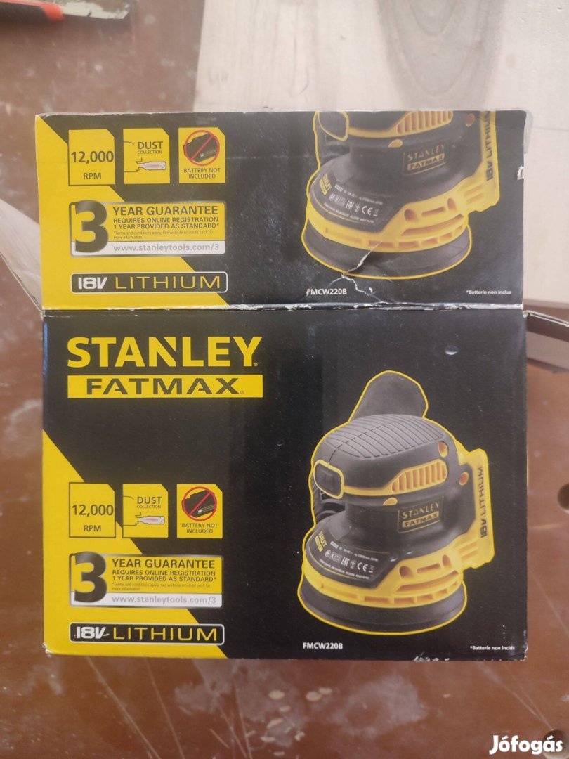 Stanley akkumulátoros excentercsiszoló