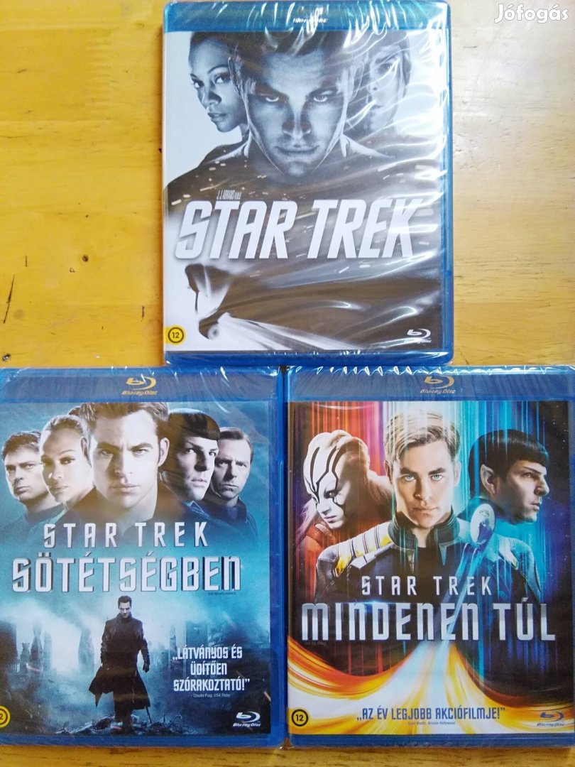 Star Trek + Sötétségben + Mindenen túl blu-ray Új 