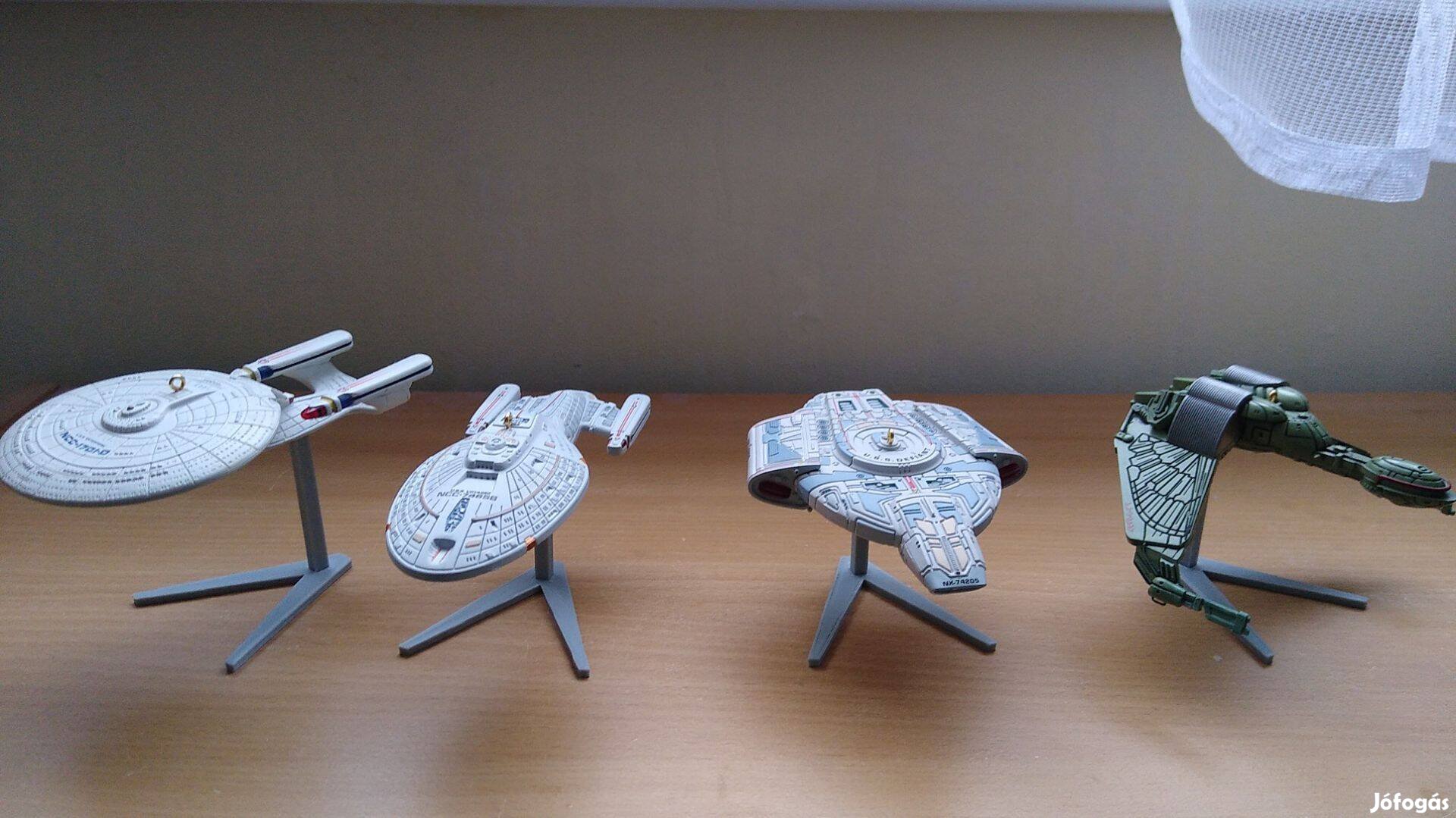 Star Trek mini hajók USS Enterprise, Voyager, Defiant, Bird of prey