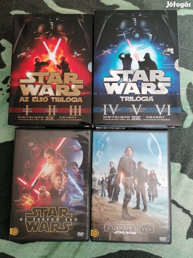 Star Wars 1-6 díszdoboz (magyar felirattal) + 2 dvd 