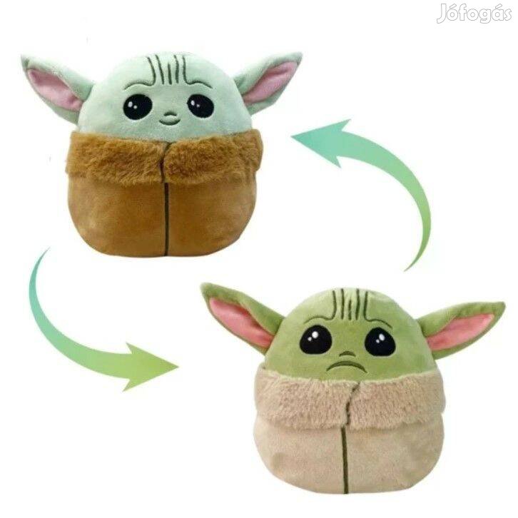 Star Wars Grogu Baby Yoda plüss kifordítható kétoldalas Új számlával