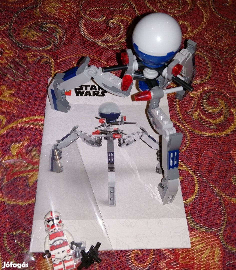 Star Wars Lego Shock Trooper + droid figura. 