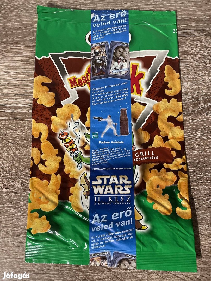 Star Wars Master Crok 2002-es promóciós chipses zacskó szalaggal