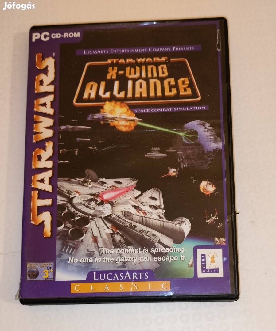 Star Wars X wing alliance Lucas Arts pc cd rom játék 