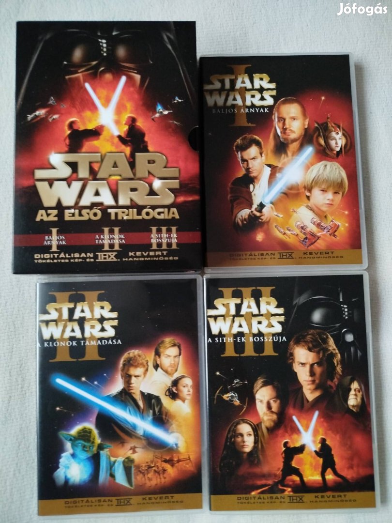 Star Wars - Az első trilógia dvd díszdoboz 6 dvd magyar felirattal 