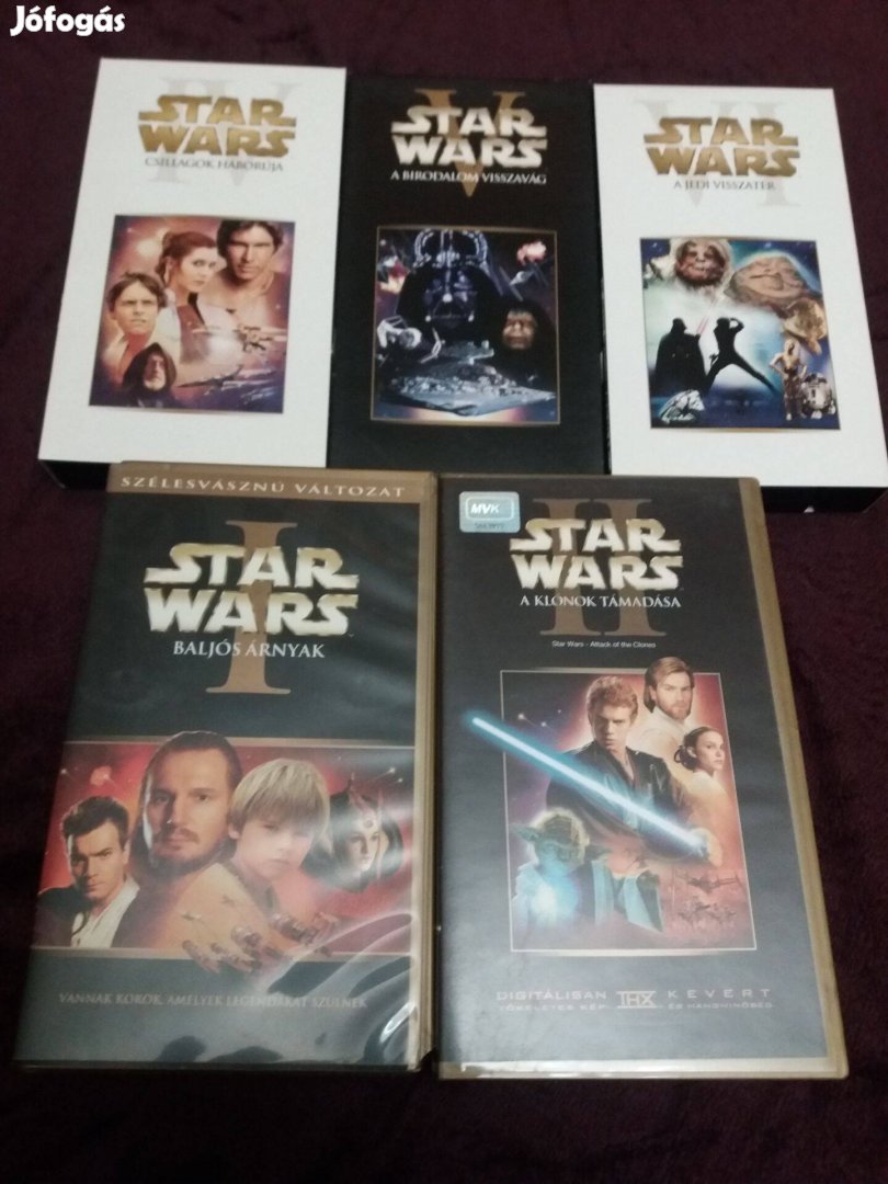 Star Wars eredeti VHS kazetta gyűjtemény eladó