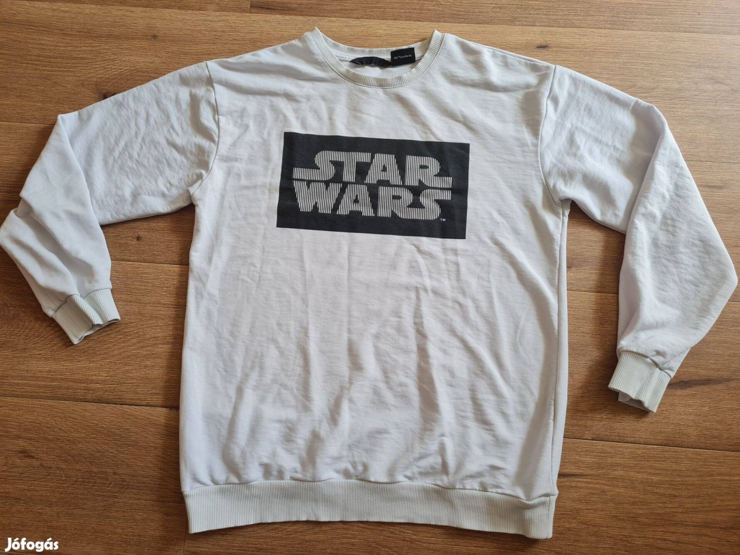 Star Wars férfi fehér fekete hosszúujjú pulcsi pulóver S