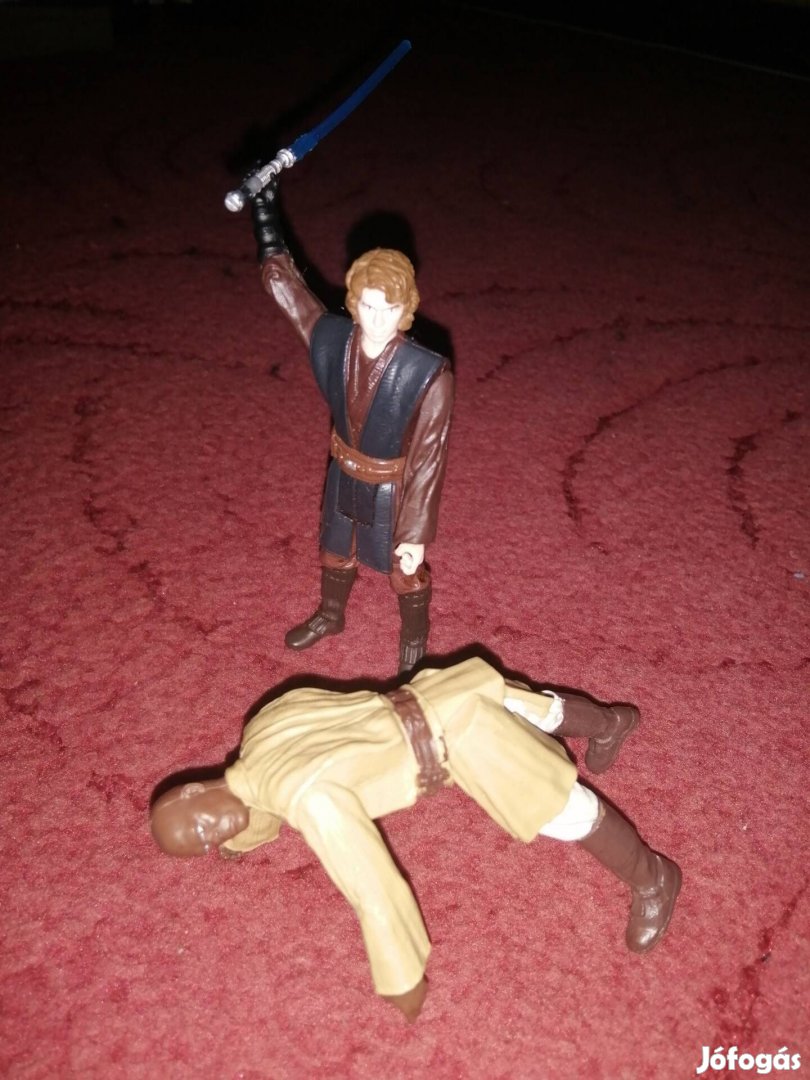 Star Wars figurák. Windu és Anakin gazda. 