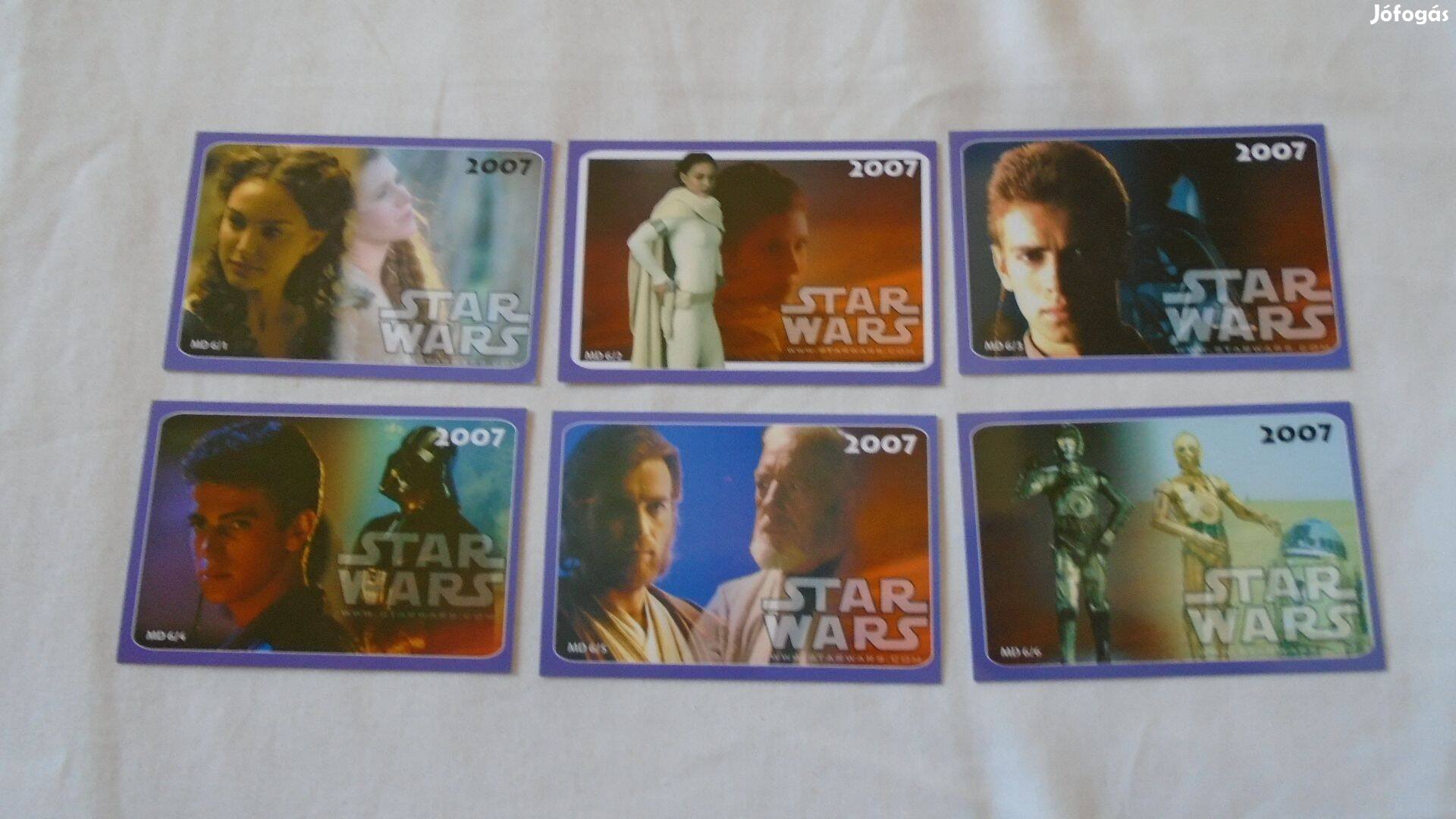 Star Wars szereplői képes - 2007-es kártyanaptár sorozat - 6 db-os