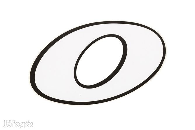 Start matrica, szám 0, fehér fekete körvonallal, 13cm