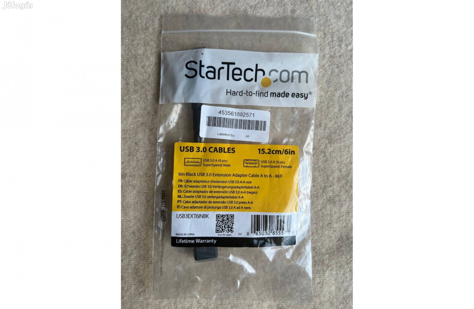 Startech.com USB 3.0 A-A hosszabbító kábel - M / F - 6