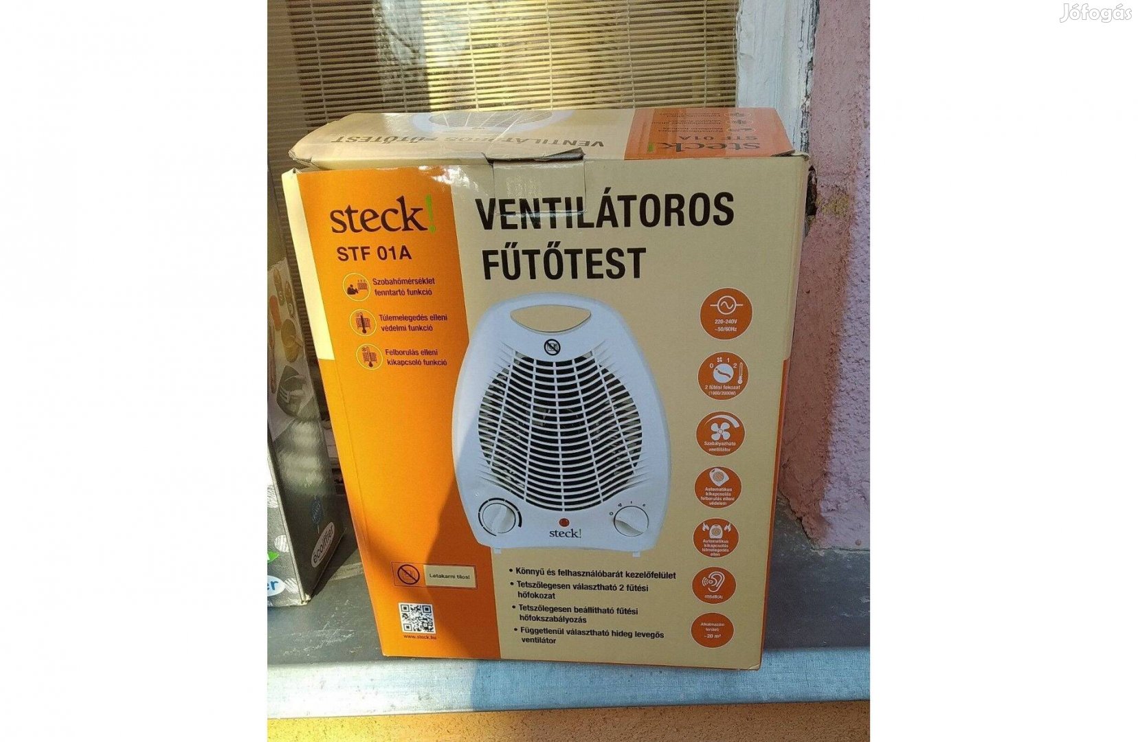 Steck Hősugárzó fűtő Ventilátor Új "automata"