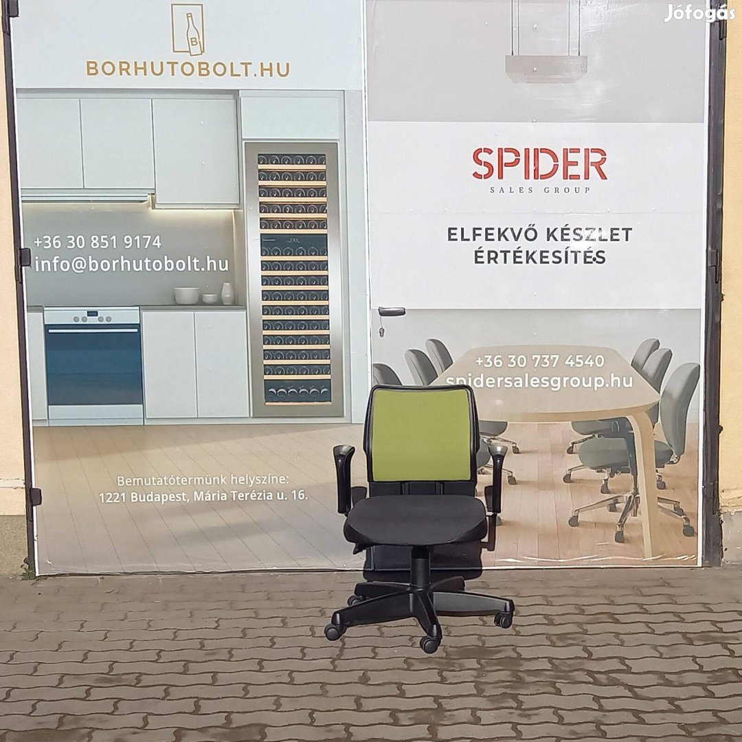 Steelcase Strafor gurulós szék, forgószék, zöld színű - használt szék