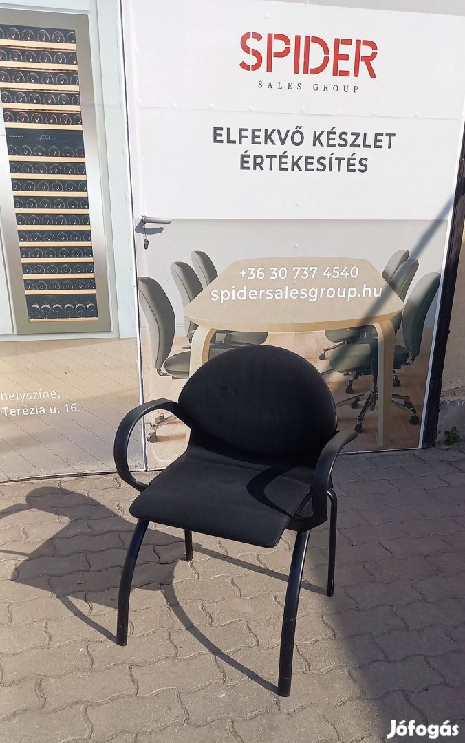 Steelcase Strafor tárgyalószék, vendégszék, fekete - használt szék