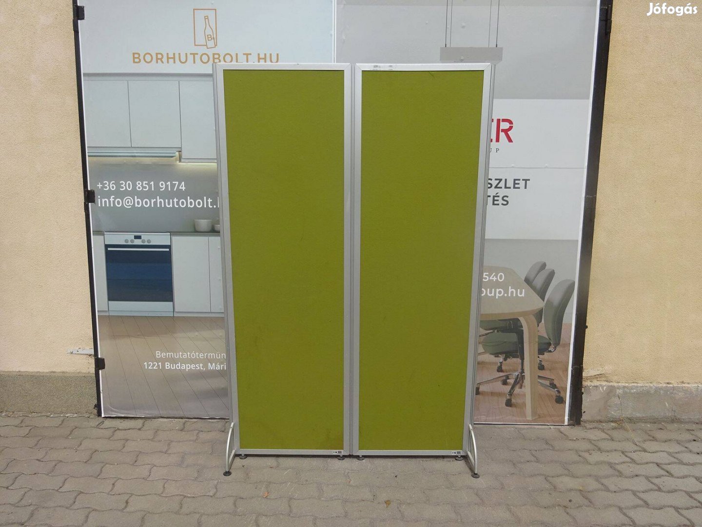 Steelcase álló paraván, térelválasztó, zöld színű - használt