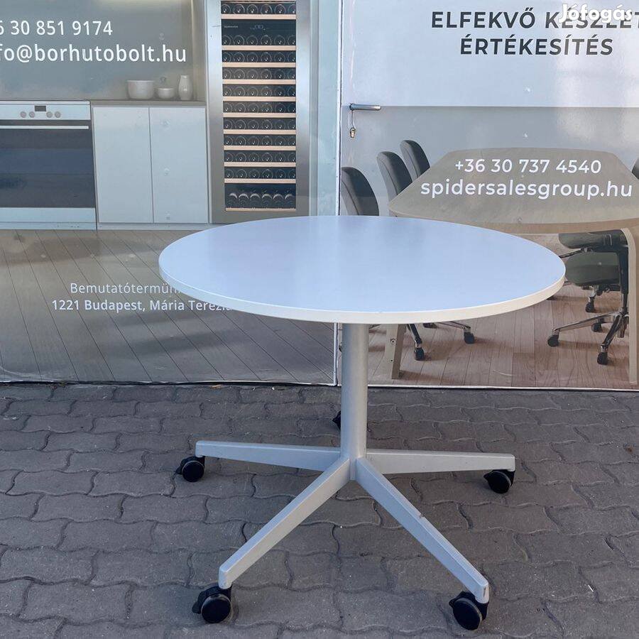 Steelcase gurulós körasztal, kerekasztal, 100 cm átmérőjű - használt