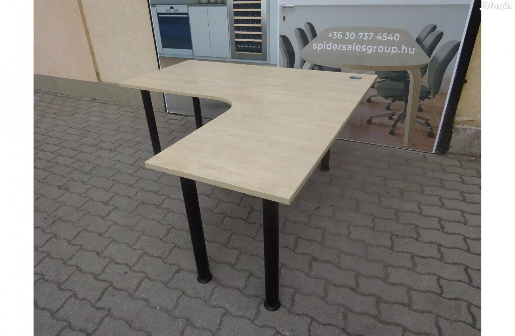 Steelcase sarokasztal, íróasztal, 160x160 cm, használt asztal