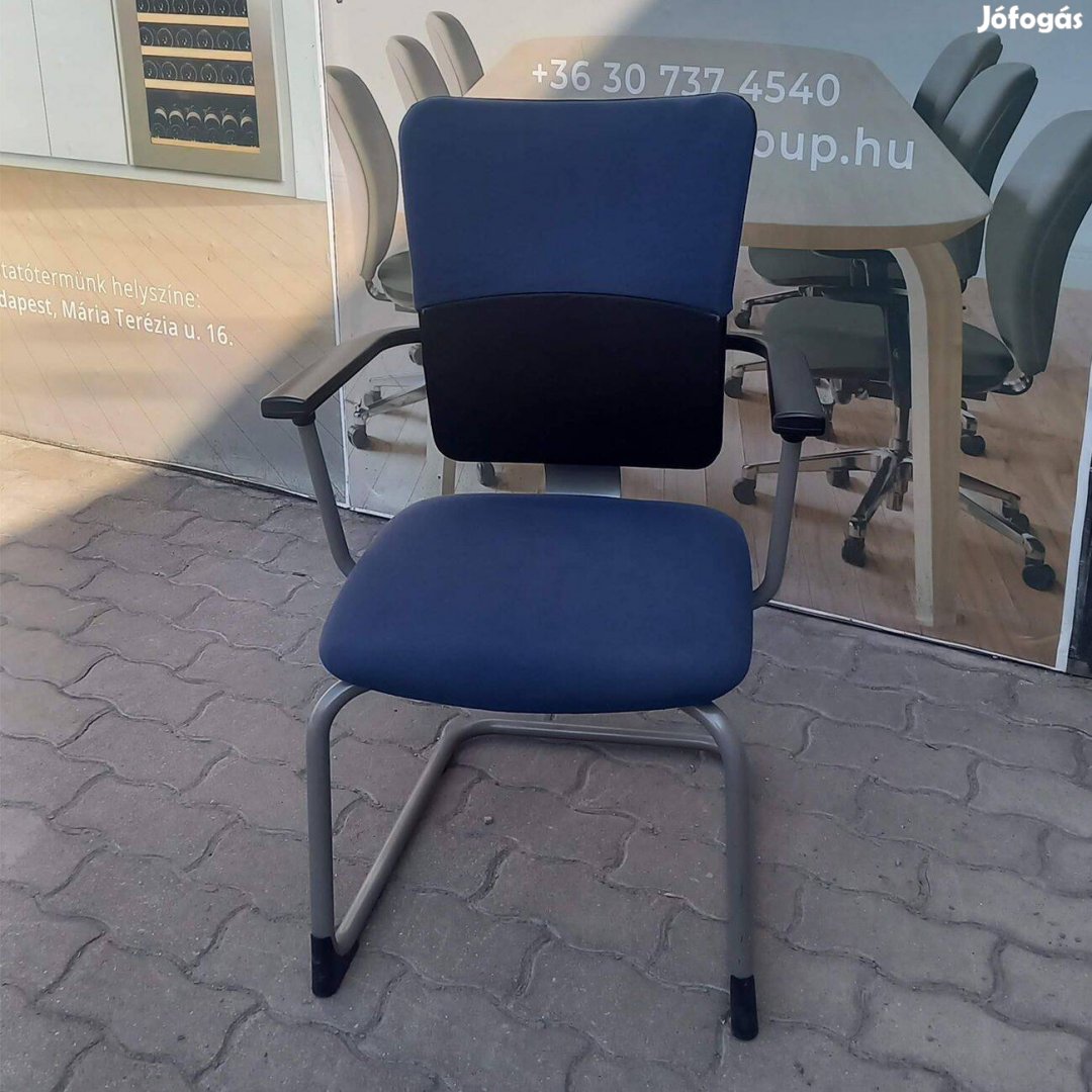 Steelcase tárgyalószék, konferencia szék, kék színű - használt szék