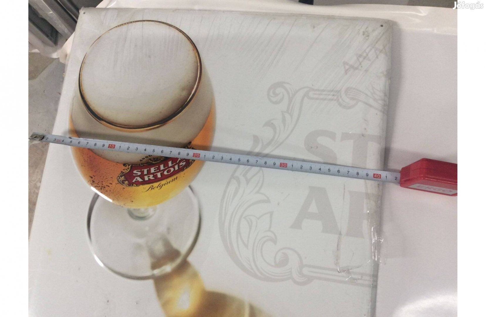 Stella Artois sör reklámtábla Új fém 41x57 dombornyomott lemez tábla