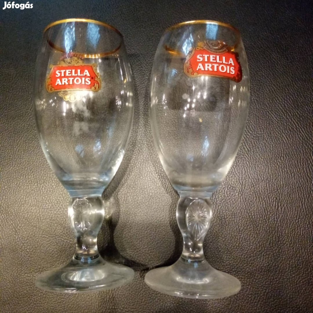 Stella artois régebbi poharak pohár 2 db